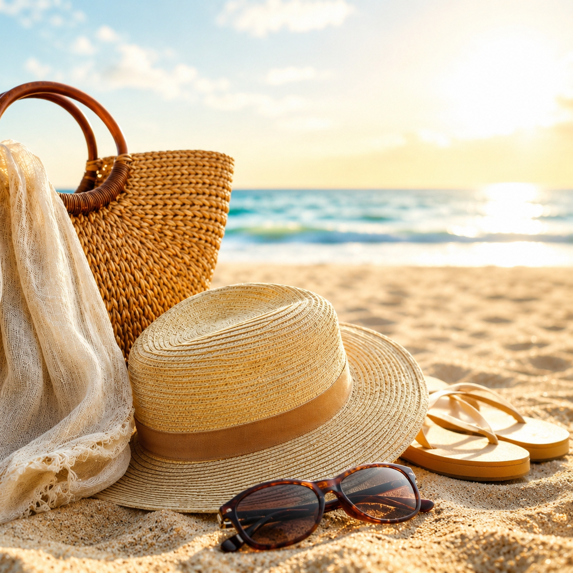 Moonlight Whimsy Wicks Beach Bum candle with coconut cream, salted caramel, and vanilla musk scent inspiration beach photo.